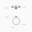 Princess Four-Prong Engagement Ring with Inline Pavé