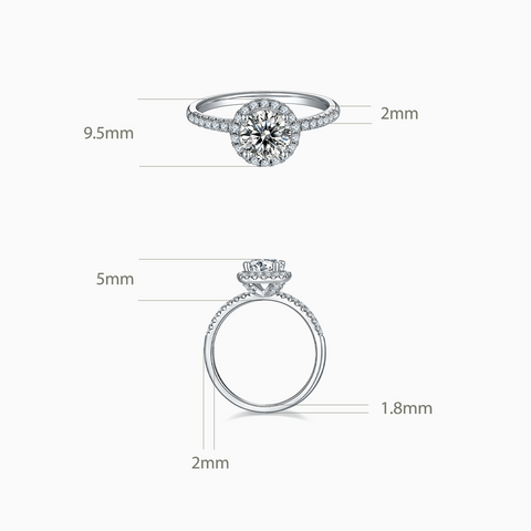 Harmony Engagement Ring with Straight Band