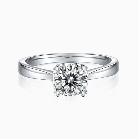 Valentina Four-Prong Engagement Ring with Straight Band