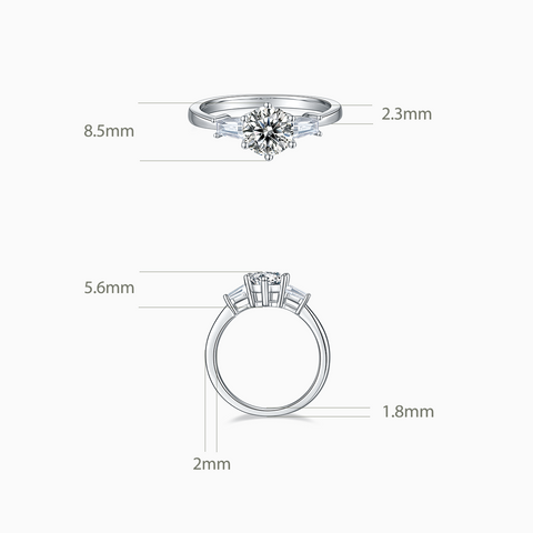 Princess Engagement Ring with Diamond Bar Channels