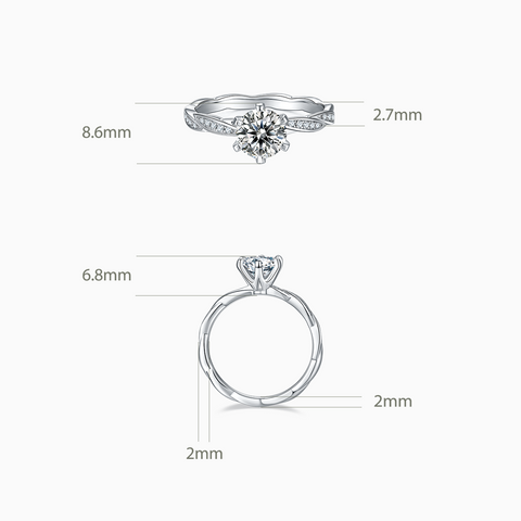 Infinity Engagement Ring with Diamond Lace Band