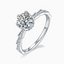 Princess Engagement Ring with DIamond Staircase Band