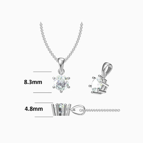 Eterna Classic IV Diamond Necklace - Eterna Diamonds | Lab Grown Diamond