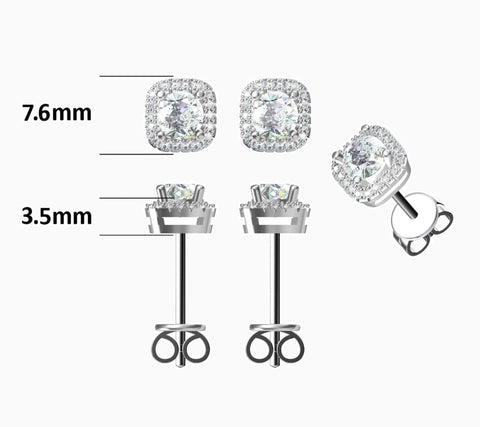 Belle V Diamond Stud Earrings - Eterna Diamonds | Lab Grown Diamond